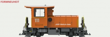 e30493 Diesellok, Pullman IIm, Schöma TM 2/2 kurz, 111 RHB, orange, Ep VI, Vorbildzustand um 2001, LokSound, Rangierkupplung