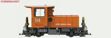 e30494 Diesellok, Pullman IIm, Schöma TM 2/2 kurz, 114 RHB, orange, Ep VI, Vorbildzustand um 2002, LokSound, Rangierkupplung