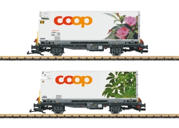 L45885 Containerwagen-Set Coop RhB