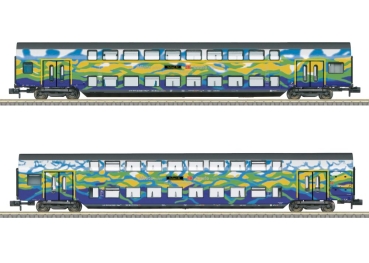T18298 Doppelstockwagen-Set Touristi